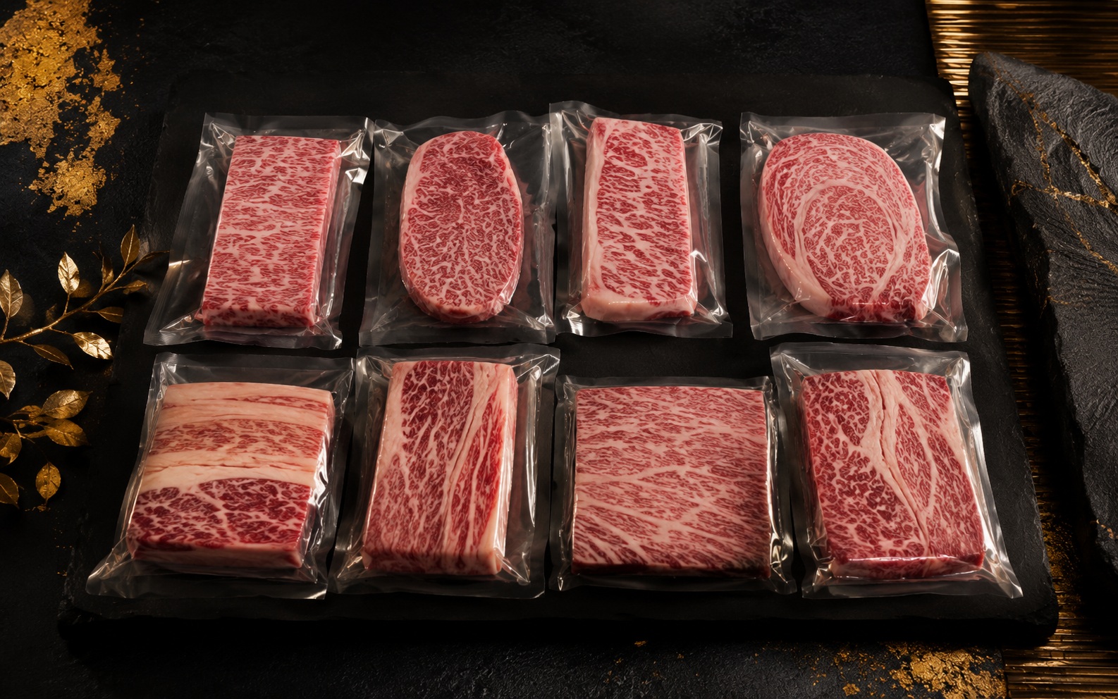 Carefully prepared authentic Japanese Wagyu