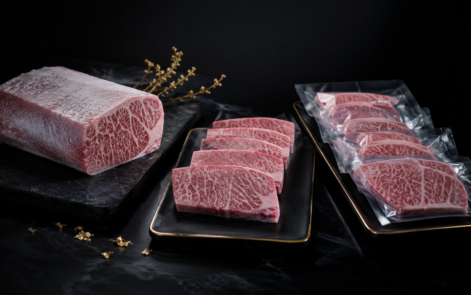 Vacuum sealed Wagyu and careful freezing process